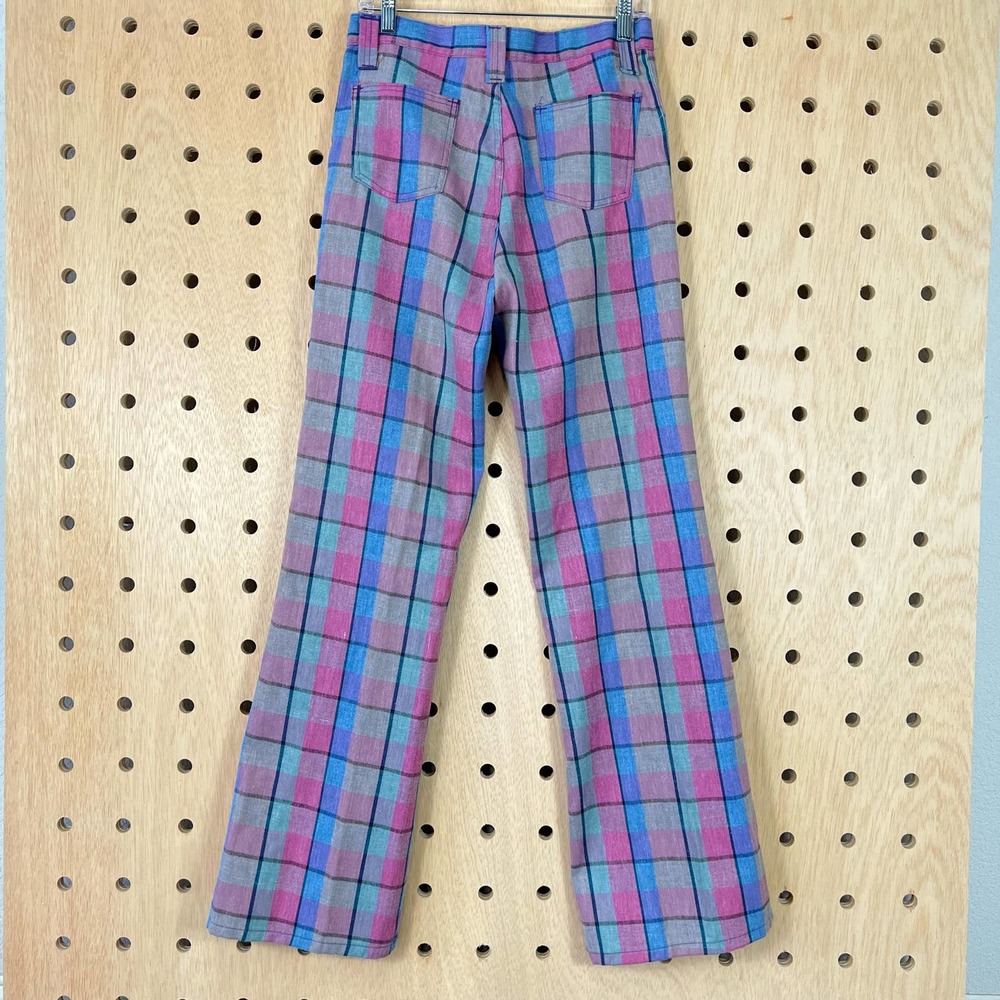 Plaid Flared 70s Pants - image 2